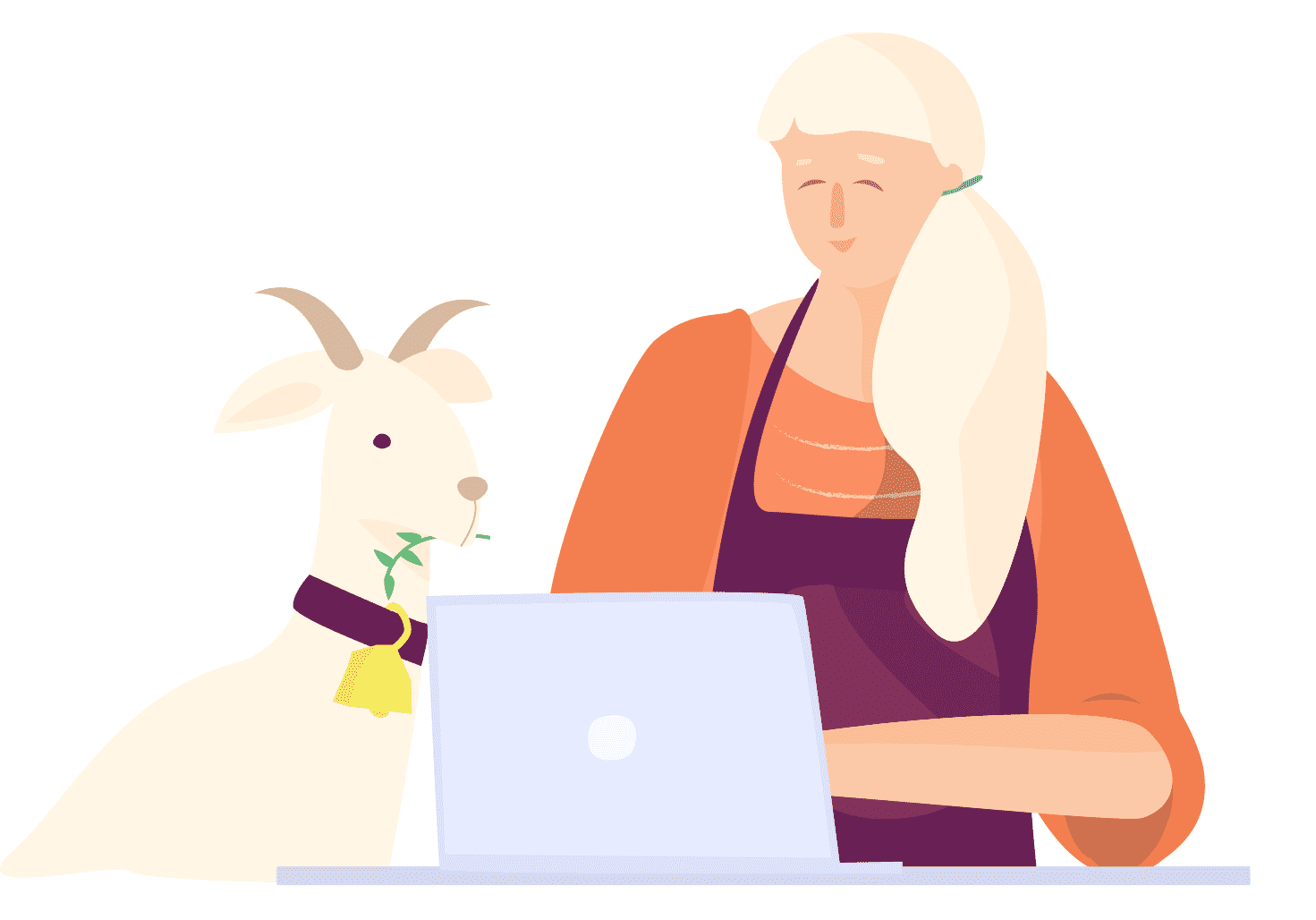 goat girl illustration